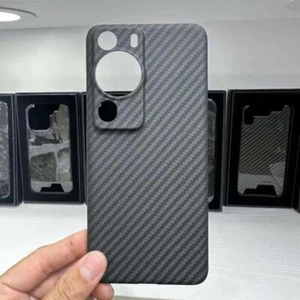Coque fine antichoc pour Huawei P60 Pro/P60 Art coque arrière en fibre de carbone véritable - Photo 1 sur 28