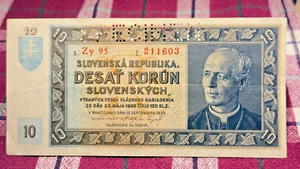1939 Slovacchia 10 corone "esemplare" scegli 4 banconote valuta ~SP1017 - Foto 1 di 3