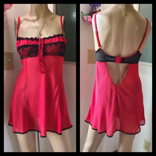 UNDERCOVER Abito slip Victoria's Secret Y2K 100% seta cameriera taglia M ❤️