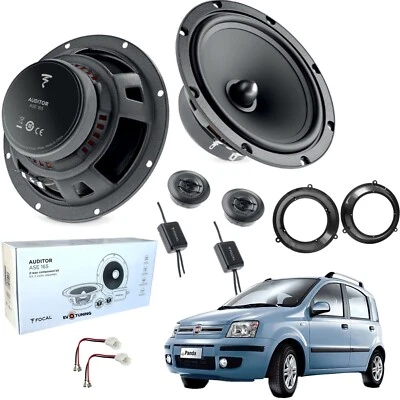 Kit Casse Altoparlanti FOCAL Anteriori Fiat Panda 169 +Adattator Griglie Tweeter - Immagine 1 di 4