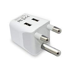 South Africa Botswana Travel Adapter Plug by Ceptics With Dual USB + USA Inpu...