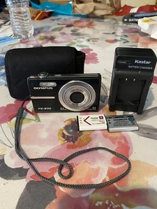 Olympus FE-370 8.0MP 5x Digital Camera Black Tested (working) Charger Inc/2batte - Picture 1 of 5