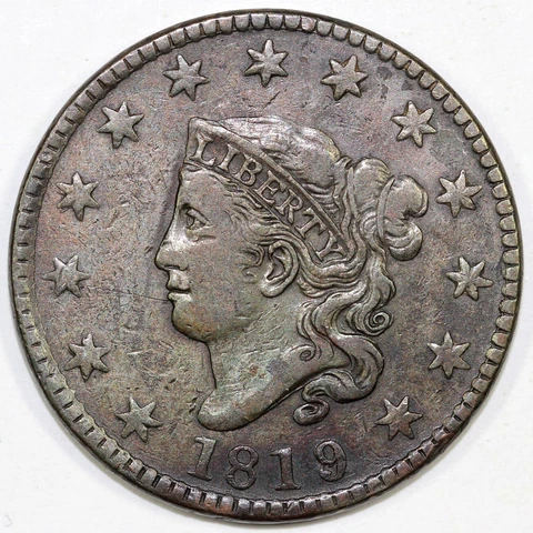 1819/8 1c N-1 Matron Head Large Cent Cover