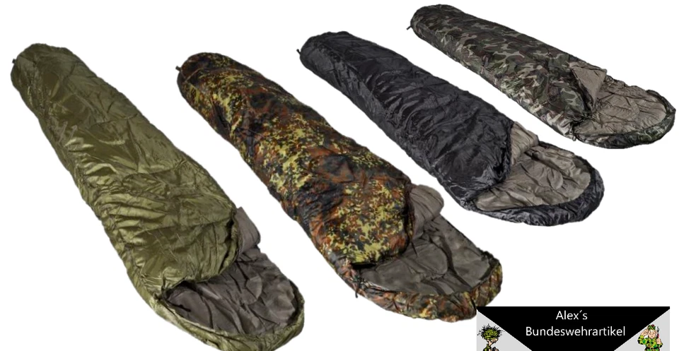 Mumienschlafsack Schlafsack Mumie Winter Militär BW 460g Camping Outdoor Camp AB - Bild 1 von 1
