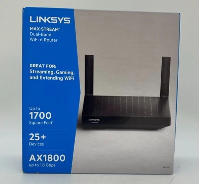 Linksys AX1800 MAX-STREAM Dual Band WUFU 6 Router MR7350 NEW SEALED - Image 1 of 4