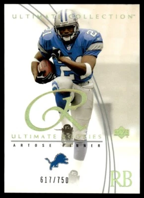 2003 Upper Deck Ultimate Collection Artose Pinner Rookie 617/750 Detroit Lions - Image 1 of 2