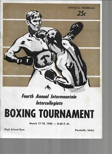 1950 INTERCOLLEGIATE BOXING PROGRAM,POCATELLO IDAHO HIGH SCHOOL GYM - Picture 1 of 2