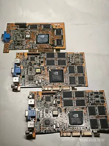AGP 3D Graphics Card LOT x3 ASUS AGP-V3400/16 + V3800 PRO/32 *NAKED Cards only* - Picture 1 of 8
