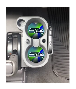 SEATTLE SEAHAWKS CAR COASTERS ABSORBS SET (2) NFL  - Picture 1 of 1