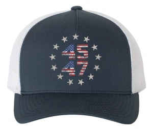 Trump 2024 Make America Great MAGA 45 47 Never Surrender Retro Trucker Hat Cap - Picture 1 of 27