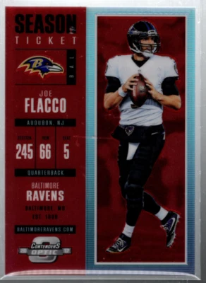 B3915- 2017 Panini Contenders Optic Red #34 Joe Flacco /199 - NM-MT - Image 1 of 2