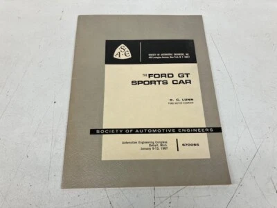 Libro de presentación del Congreso SAE "Ford GT/GT40 1967" RARO "Ford GT/GT40 - #670065 Foto 1 de 4
