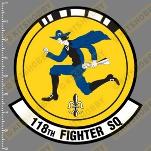 USAF 118th Fighter Squadron "Flying Yankees" Emblem Aufkleber (Größe 9 cm x 8,5 cm) - Bild 1 von 1