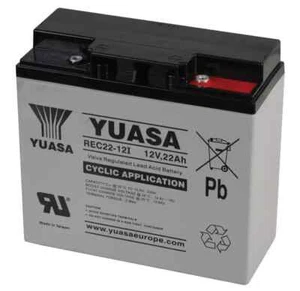 12V 22AH (vervang 17AH, 18AH, 19AH, 20AH, 21AH) YUASA REC22-12 VRLA accu - Picture 1 of 1