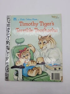 Vintage A Little Golden Book Timothy Tiger's Terrible Toothache (Hardcover 1988) - Picture 1 of 3