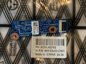 LENOVO THINKPAD L15 GEN 4 PLACA BOTÓN ENCENDIDO P/N 5C51J62743 - Imagen 1 de 2
