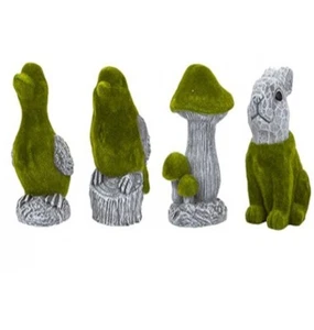 Beflocktes Gras Steinoptik Outdoor Garten Ornamente Auswahl aus 4 Designs  - Bild 1 von 5