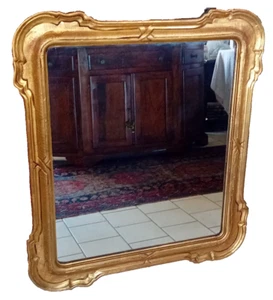 Specchio Specchiera dorata stile Impero cornice a vassoio 102 cm (h) x 91 cm - Foto 1 di 8