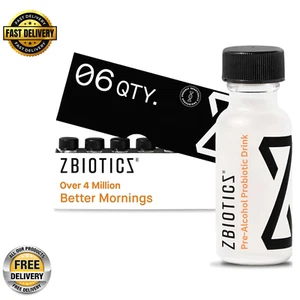 ZBiotics Pre-Alcohol — Feel Better After Drinking - 6-Pack of 0.5 Fl Oz Bottles - Picture 1 of 7