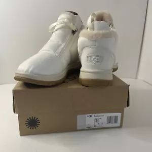 UGG Women's Lakesider Zip Puff Winter Boot Sneakers White Size 5 New - Picture 1 of 9