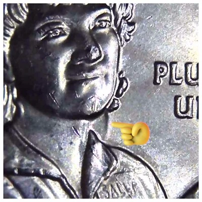 2022-P Dr Sally Rider 25c Error 💥Super Rare💥Die Clash,(Extra Collar) - Image 1 of 4