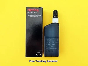 Rotring Drawing Ink Refill Bottle Black 23 ml Isograph Technical Pen - Imagen 1 de 3
