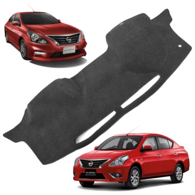 RHD Interior Dashboard Mat Pad Cover Black Grey Fits Nissan Almera 2014 2018 - image 1 of 4
