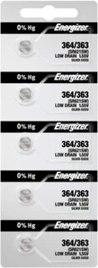 5 x Fresh Stock Energizer Watch Silver Oxide Batteries 364/363 SR621SW Battery - Picture 1 of 1
