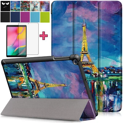 SMART COVER + SCHUTZGLAS FOLIE FÜR SAMSUNG GALAXY TAB A 10.1 T510 2019 HÜLLE -3 - Bild 1 von 4