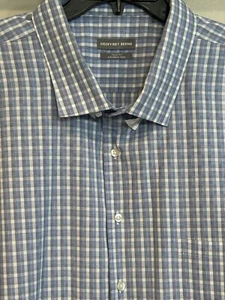 Geoffrey Beene Big and Tall Men's Dress Shirt, Size 22-35/36, Blue/White Stripe - Picture 1 of 3