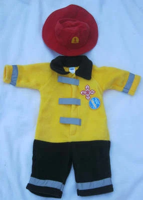 NUEVO CON ETIQUETAS ANTIGUO DISFRAZ DE JEFE DE BOMBEROS DE LA MARINA CON SOMBRERO 3-6 MESES BOMBERO HALLOWEEN Foto 1 de 4