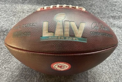 Bola de jogo Kansas City Chiefs prática usada Super Bowl LIV #090 - Imagem 1 de 4