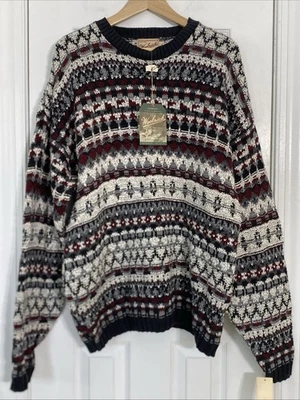 Vintage Woolrich MEN’S FAIR ISLE SWEATER Style #45663 Size XL NEW NWT USA MADE! - Image 1 of 4