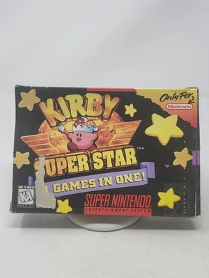 Kirby Super Star (Nintendo SNES, 1996) Cartridge And Box, Tested And Working  - Image 1 of 4