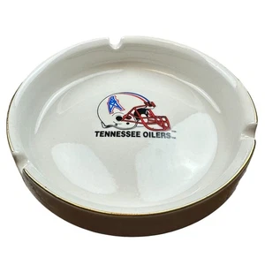 Nuevo de Lote Antiguo Cenicero Borde Dorado Tennessee Oilers Producto Oficial con Licencia NFL - Imagen 1 de 10