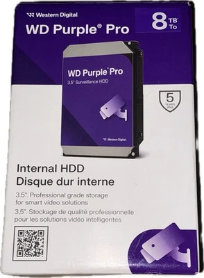 WD Purple Pro 8TB 7.2K SATA 6Gb/s 3.5'' Surveillance HDD WD8002PURP - Image 1 of 4