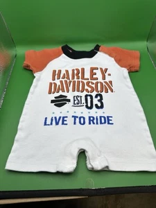 HARLEY DAVIDSON BABY - SIZE 3-6 MO BY MEASUREMENTS - Picture 1 of 10