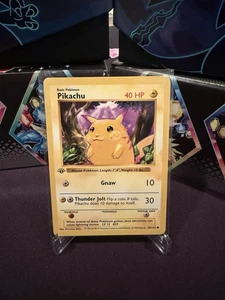Pokemon Pikachu 1st Edition Base Set Shadowless Yellow Cheeks NM EXCELLENT! - Picture 1 of 10
