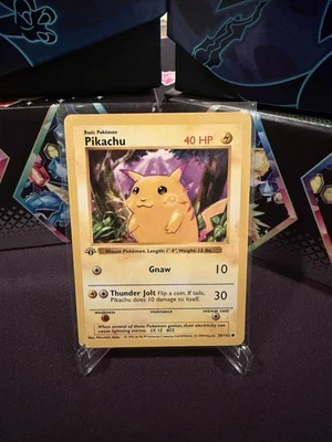 Pokemon Pikachu 1st Edition Base Set Shadowless Yellow Cheeks NM EXCELLENT! - Image 1 of 4