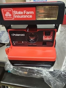 Vintage Polaroid 600 Business Edition State Farm 1. Version Rot Schwarz Nos - Bild 1 von 9