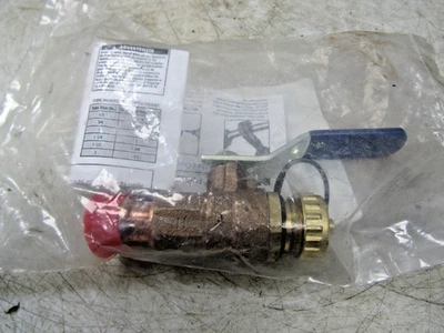 💥NEW NIBCO 1/2" BRONZE BALL VALVE W/ HOSE CAP & CHAIN PC-585-70-HC - Image 1 of 2