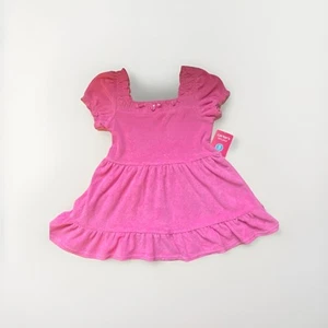 NWT Carters Girls Hot Pink Swim Suit Cover Up Pull Over Dress Size 5 - Picture 1 of 5