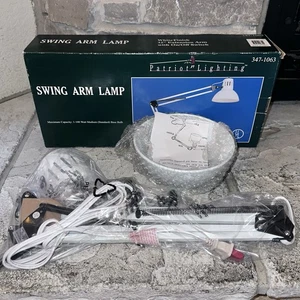 Underwriters Laboratories 32” Extension Arm Swing Lamp Patriot Lighting Vintage - Picture 1 of 4