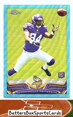 2013 Topps Chrome #19 Cordarrelle Patterson Blue Wave Refractors - Image 1 of 2