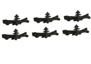 Deleon Gusseisen Schrank Schubladengriffe Set x 6 Baum rustikal Rarität ausverkauft Kabine - Bild 1 von 7