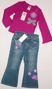 NWT Lipstik Girls Jeans & LS Top Outfit, sz 5 - Picture 1 of 1