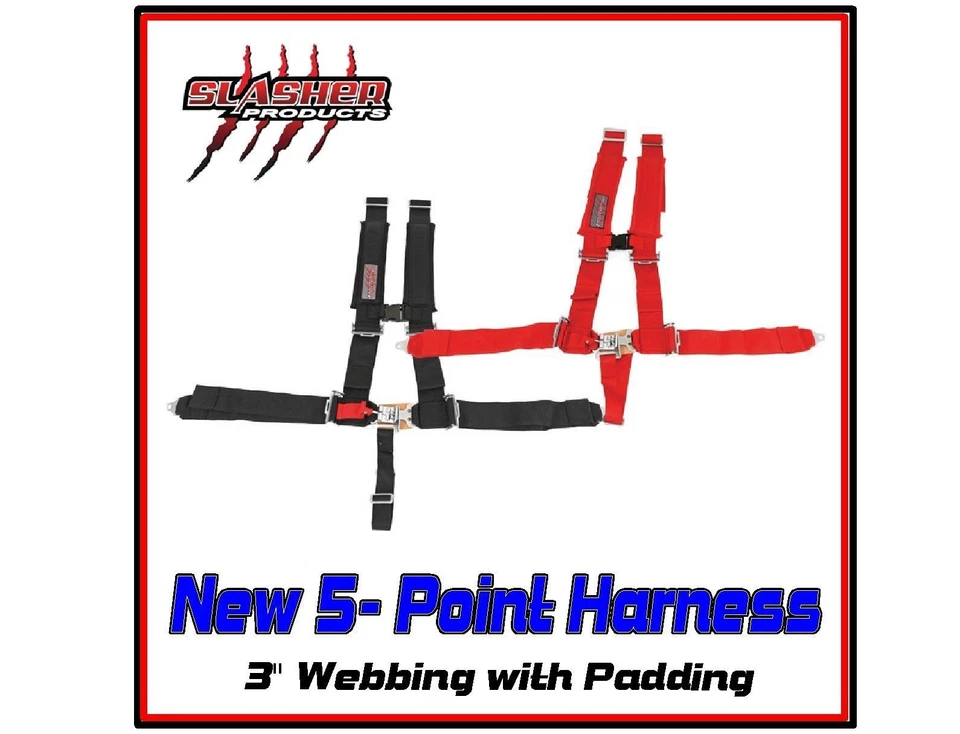 Seat Belt UTV Harness 5 Point 3" Padded Polaris RZR900XP RZR 900XP RZR 800 800S - Image 1 of 1