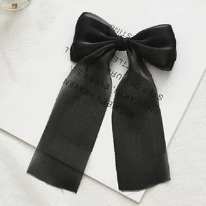 Women Large Bow Ribbon Barrettes Steel Hairpin Satin Hair Clip Hair Accessories⚝ - Picture 1 of 26