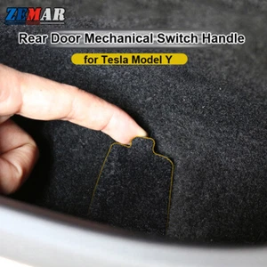 2x Rear Door Mechanical Switch Handle Emergency Puller Button For Tesla Model Y - Foto 1 di 11