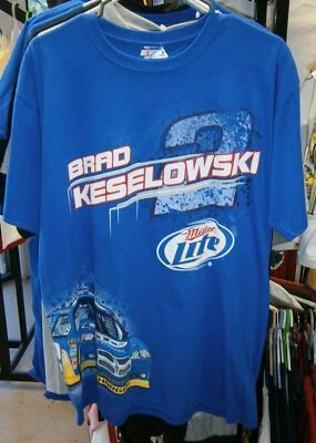 VNTAGE CFS #2 MILLER LITE PENSKE TOTAL PRINT TEE SHIRT BRAD KESELOWSKI LARGE NWT - Image 1 of 2
